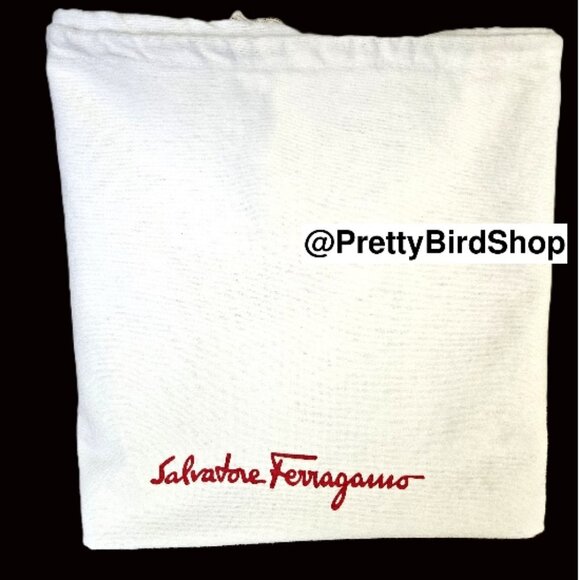 Salvatore Ferragamo Handbags - SALVATORE FERRAGAMO dust bag large white red EUC 22 x 18"